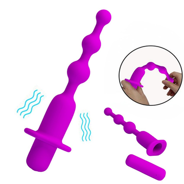 Soft Silicone Vibrating Anal Beads / Butt Plug Vibrator / Adult Sex Toys for Woman - EVE's SECRETS